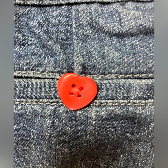 Handcrafted Upcycled Girl’s Purse/Bag, Hearts, Denim - Picture 5 of 5